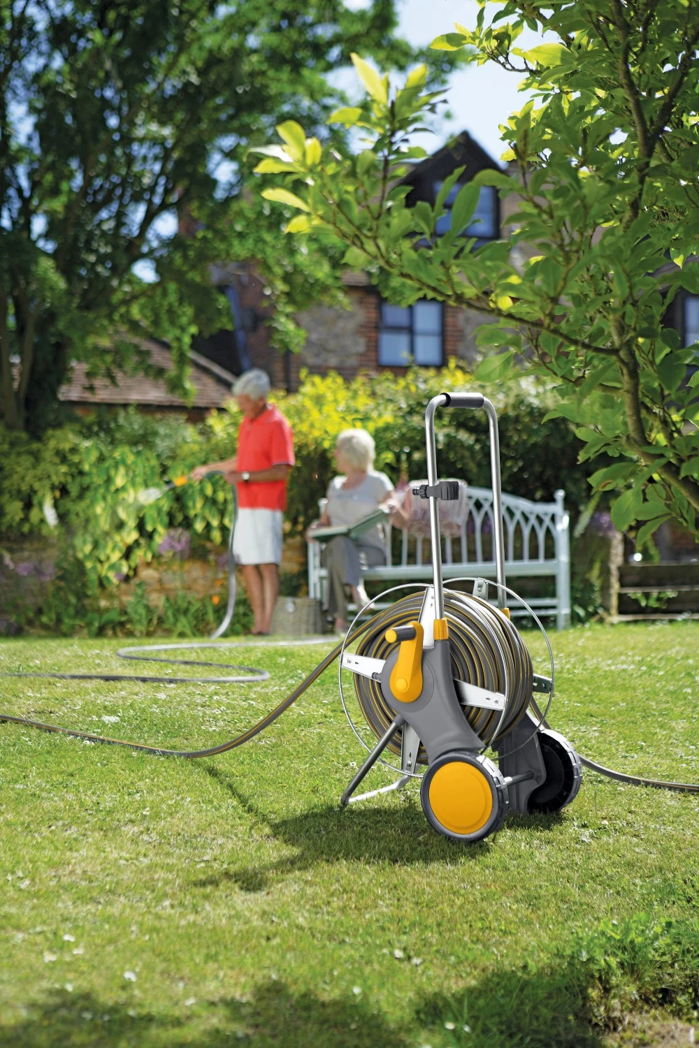 Hozelock Euro Cart Metal Slangenwagen Pro + 30 M Slang 2 Hozelock Euro Cart Metal Slangenwagen Pro + 30 M Slang - Afbeelding 2