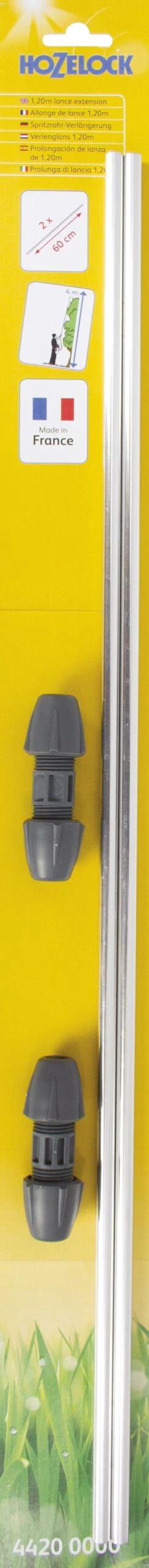 Hozelock Verlenglans Aluminium 60 Cm 2 Stuks