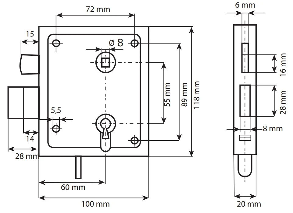 DX Poortslot Universeel 5650 ZE 2 DX Poortslot Universeel 5650 ZE - Afbeelding 2