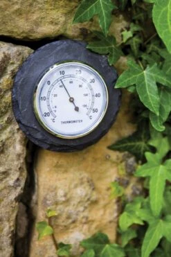 Esschert Thermometer Leisteen Rond -Haxo Winkel LS226